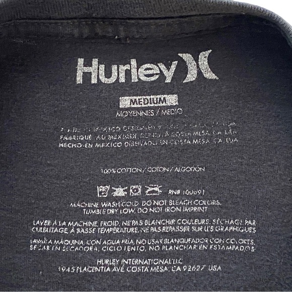 HURLEY “Sunrise Sunset” Surf Navy Blue Tee Shirt Men M Medium - Picture 4 of 5